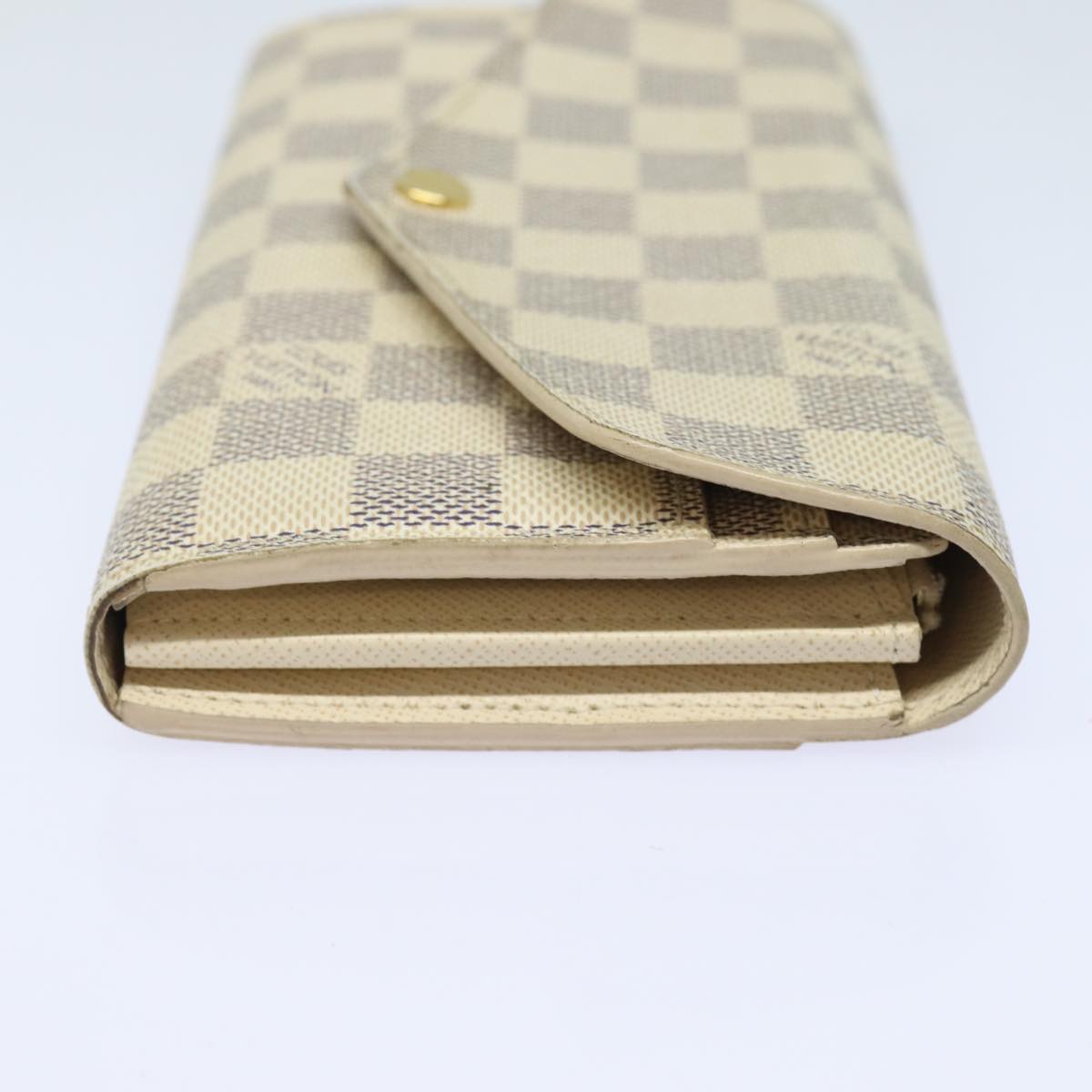 LOUIS VUITTON Damier Azur Portefeuille Sarah Long Wallet N63208 LV Auth 78638