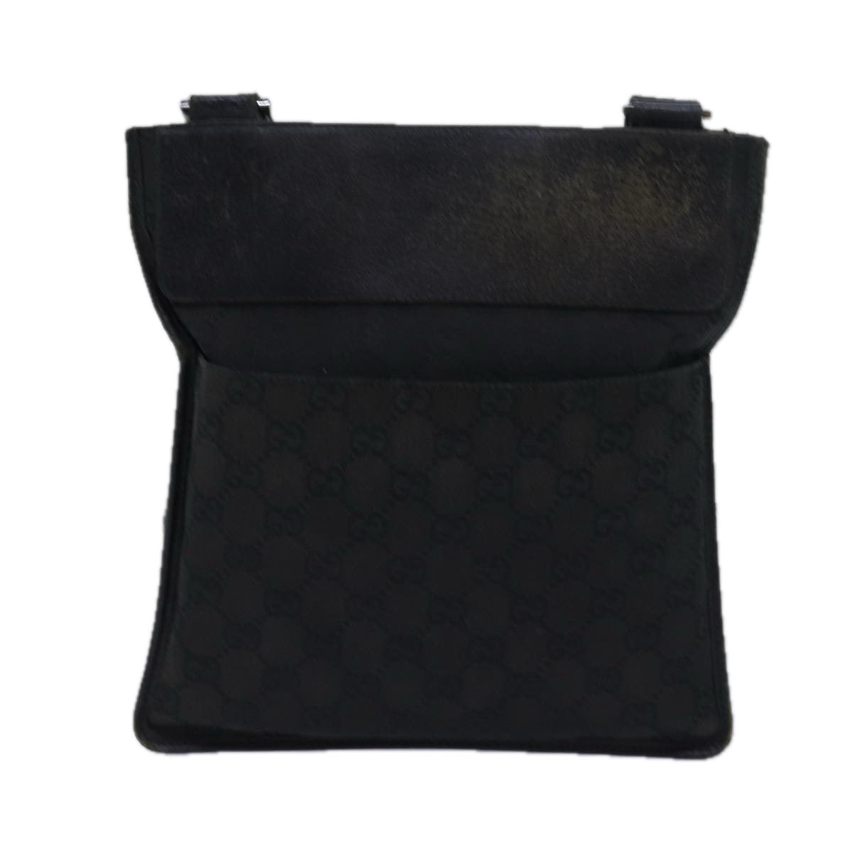 GUCCI GG Canvas Shoulder Bag Black 27639 Auth 78640