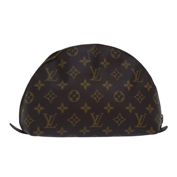 LOUIS VUITTON Monogram Trousse Demi Ronde Cosmetische Etui M47520 LV Auth 78651