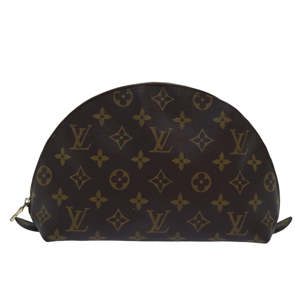 LOUIS VUITTON Monogram Trousse Demi Ronde Cosmetic Pouch M47520 LV Auth 78651 - 0