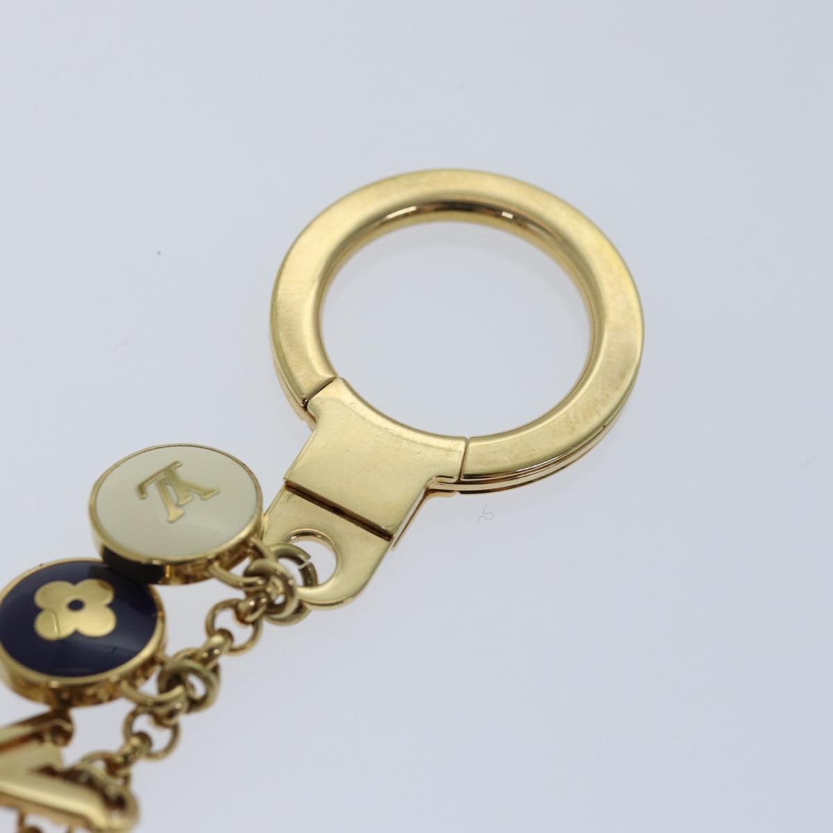 LOUIS VUITTON Monogram Porte Cles Chainne Pastilles Charm M66172 LV Auth 78655