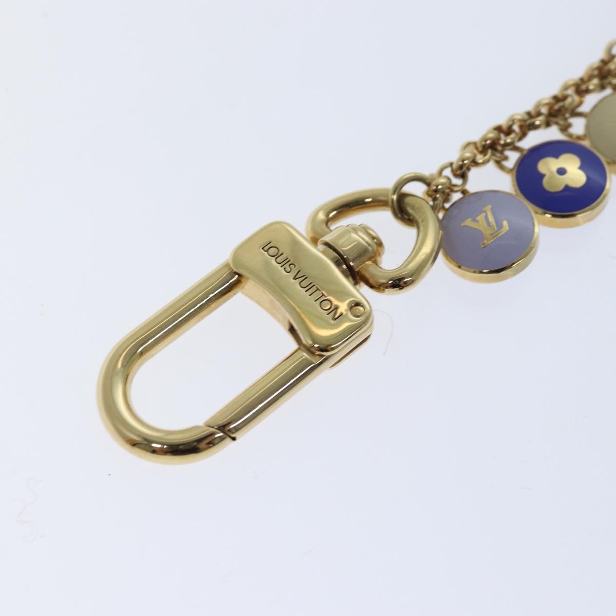 LOUIS VUITTON Monogram Porte Cles Chainne Pastilles Charm M66172 LV Auth 78655 - 0