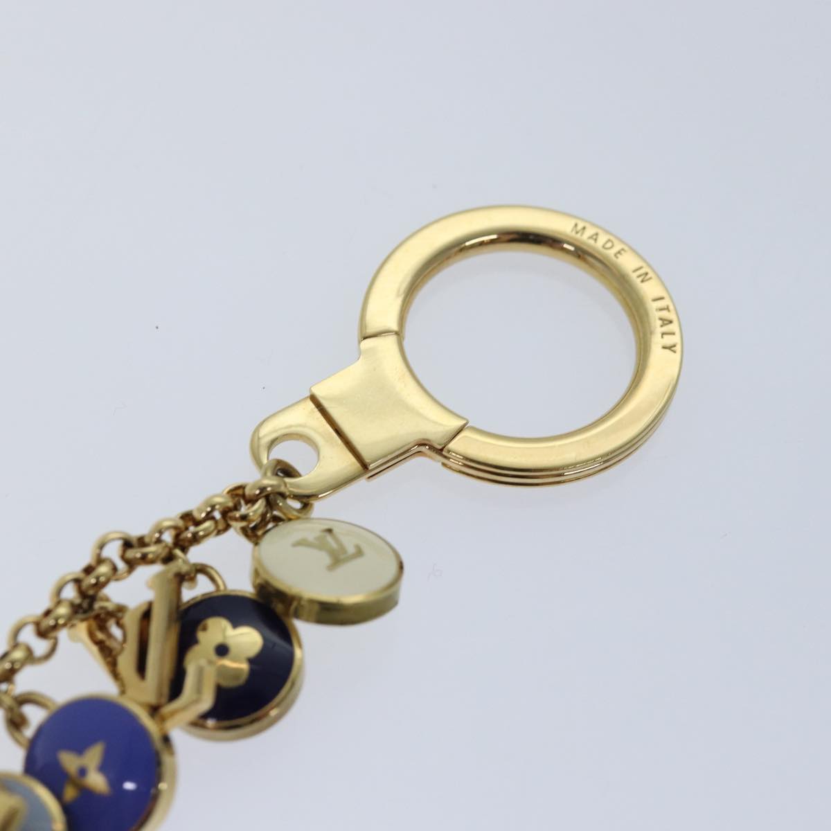 LOUIS VUITTON Monogram Porte Cles Chainne Pastilles Charm M66172 LV Auth 78655