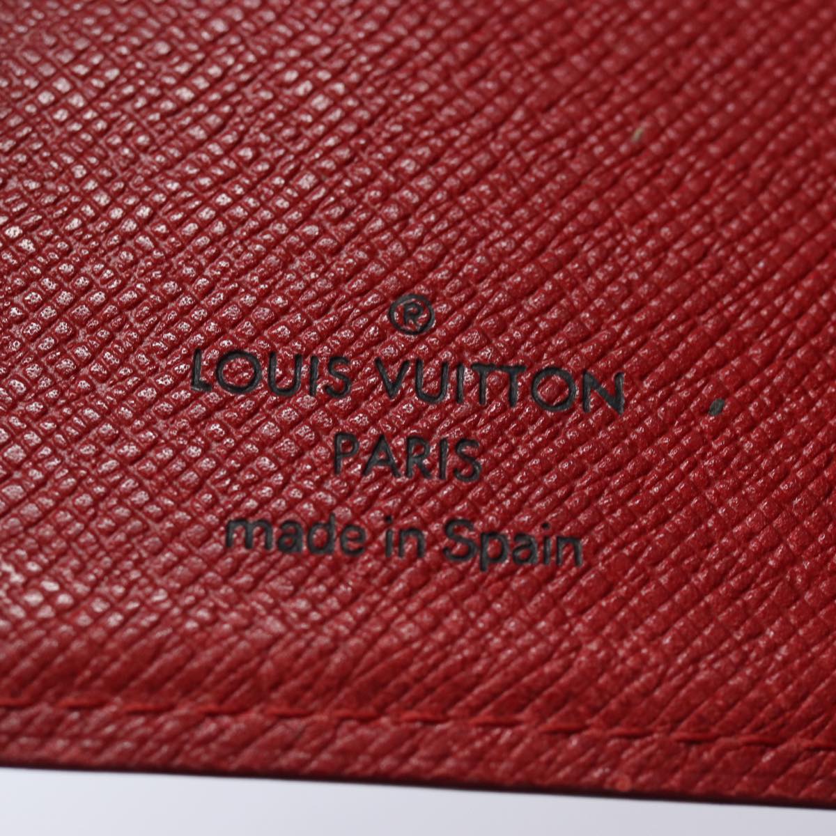 LOUIS VUITTON Epi Agenda PM Day Planner Cover Red R20057 LV Auth 78659