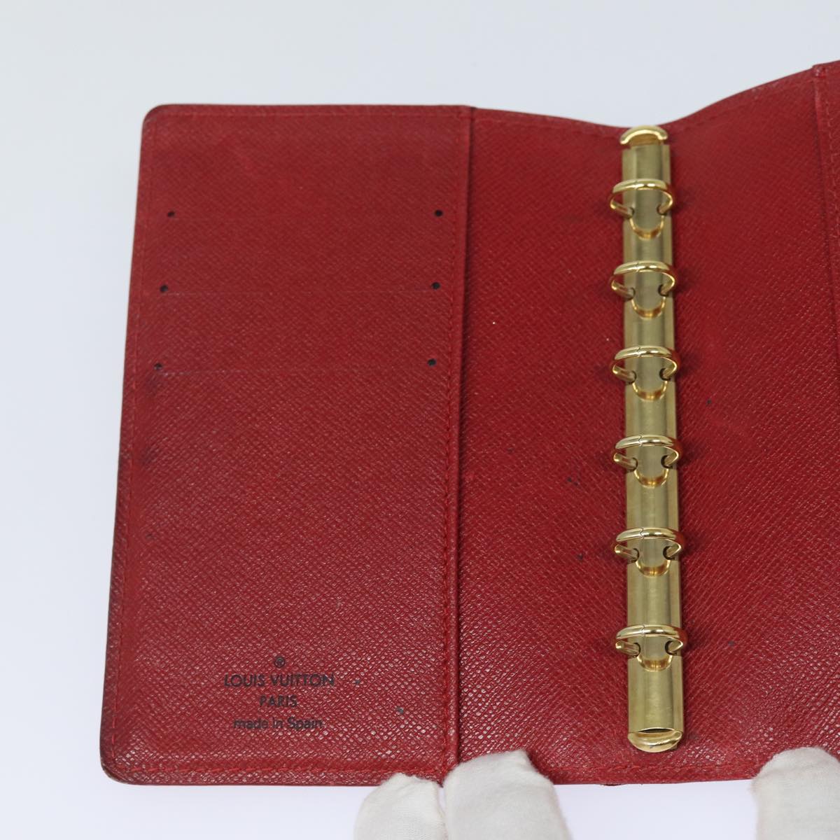 LOUIS VUITTON Epi Agenda PM Day Planner Cover Red R20057 LV Auth 78659