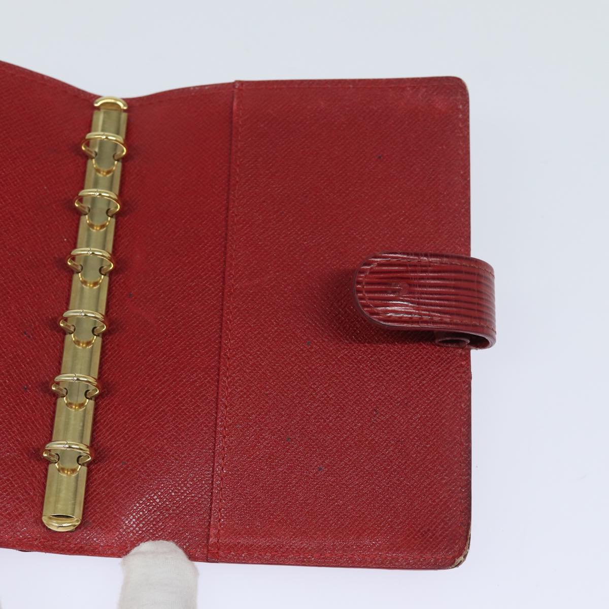 LOUIS VUITTON Epi Agenda PM Day Planner Cover Red R20057 LV Auth 78659