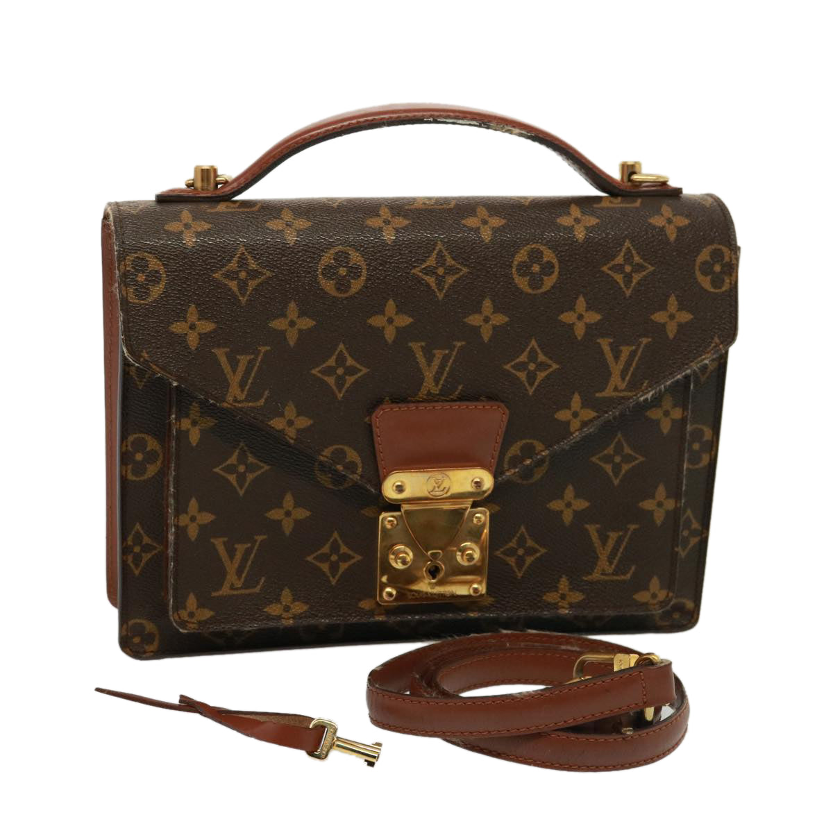 LOUIS VUITTON Monogram Monceau 26 Shoulder Bag M51187 LV Auth 78670