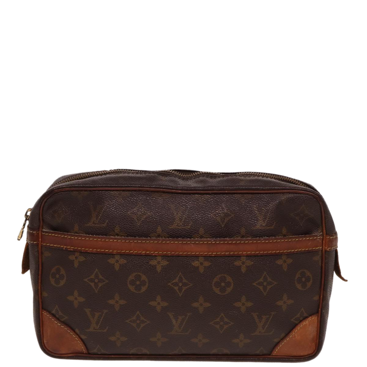 LOUIS VUITTON Monogram Compiegne 28 Clutch Bag M51845 LV Auth 78672