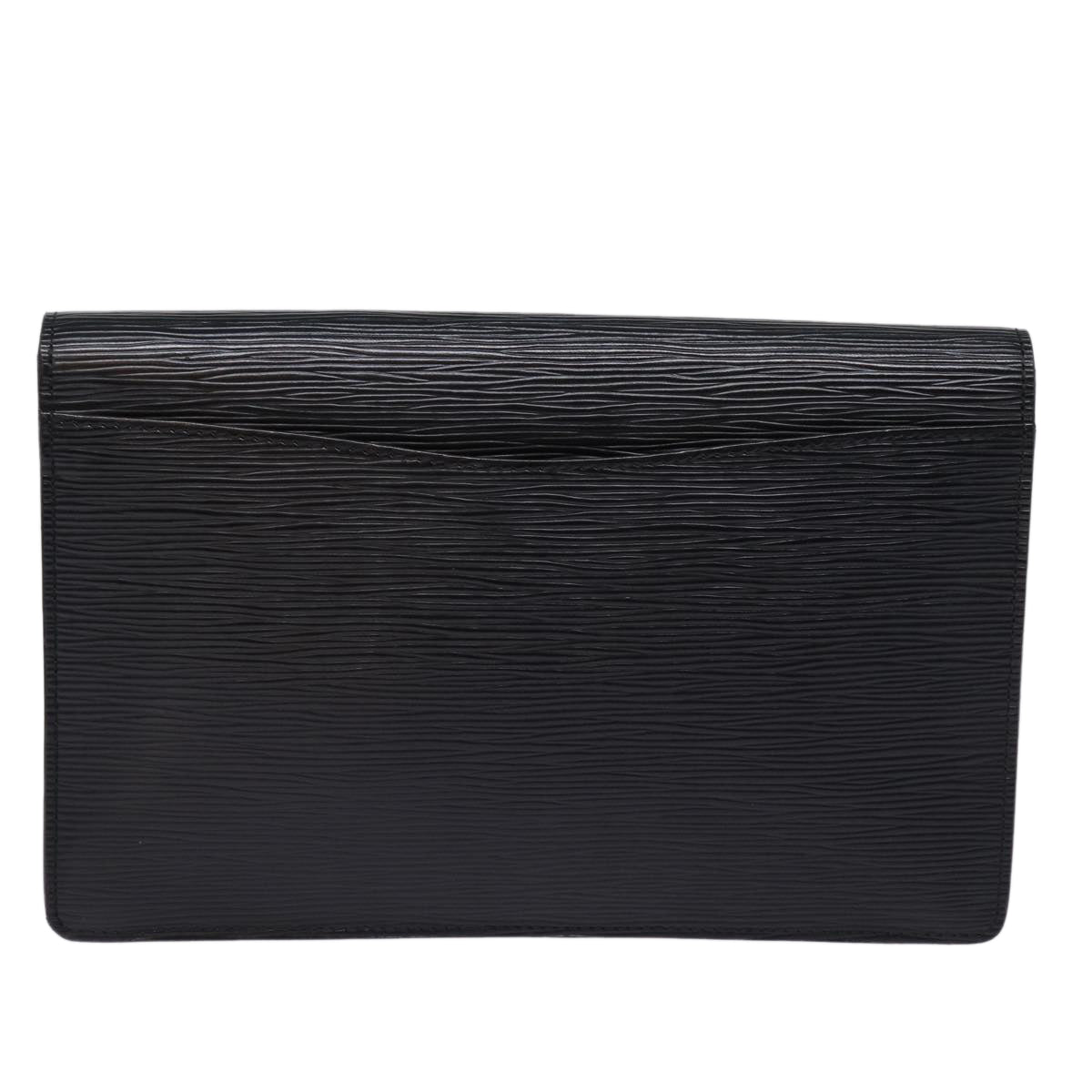 LOUIS VUITTON Epi Montaigne 27 Clutch Bag Black M52652 LV Auth 78676 - 0