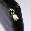 LOUIS VUITTON Epi Pochette Homme Clutch Bag Black Noir M52522 LV Auth 78680-8