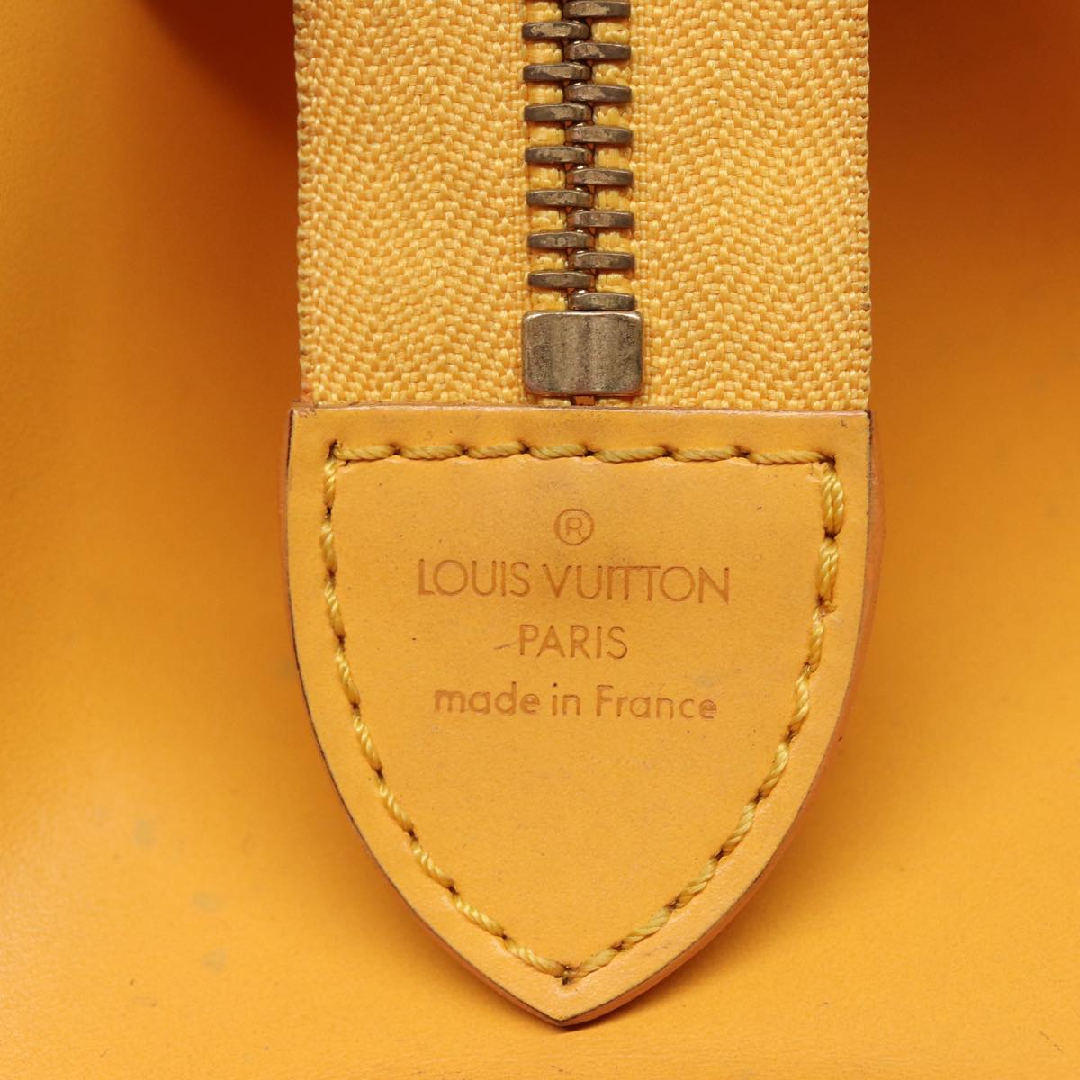 LOUIS VUITTON Epi Sac Triangle Hand Bag Yellow M52099 LV Auth 78693