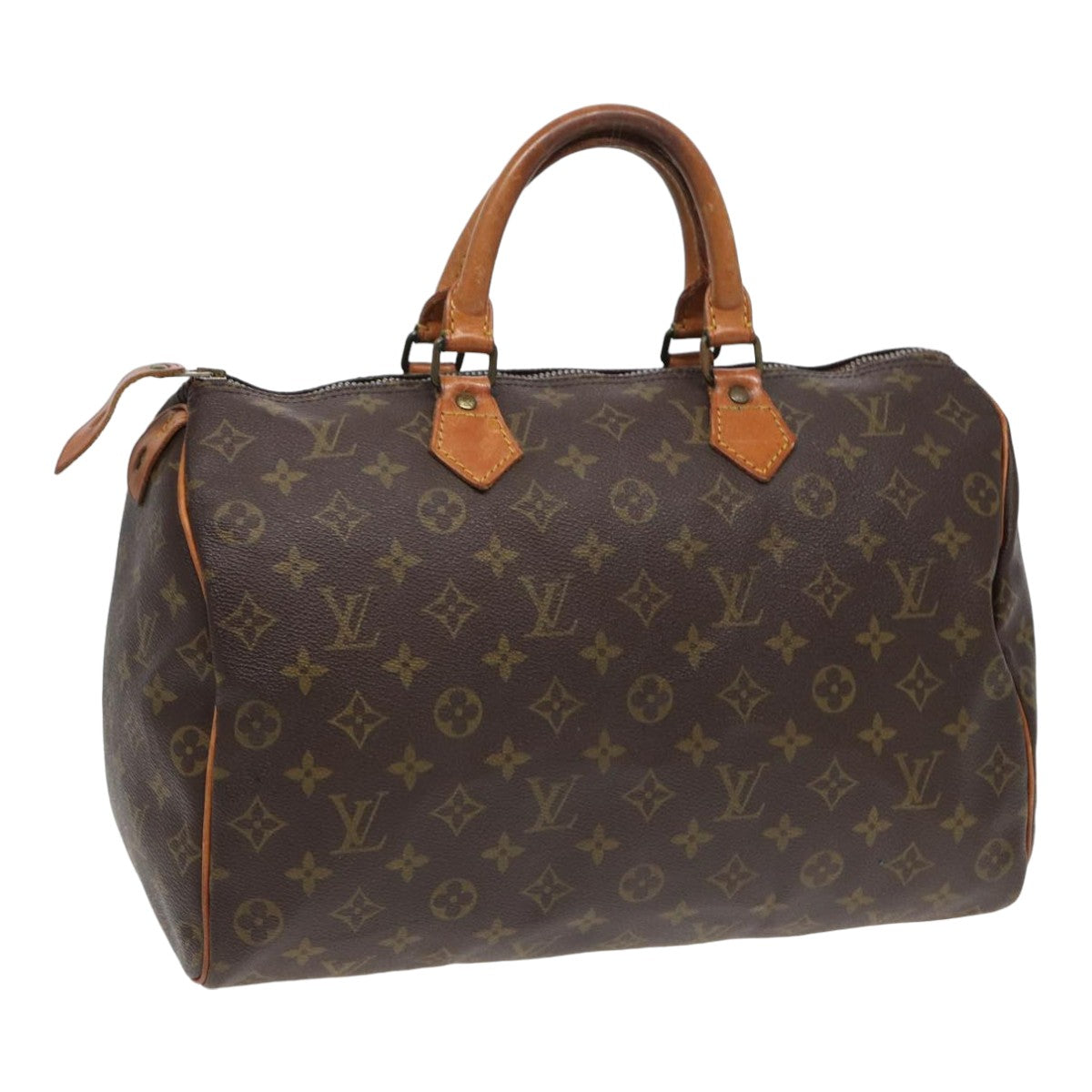 LOUIS VUITTON Monogram Speedy 35 Hand Bag M41524 LV Auth 78734