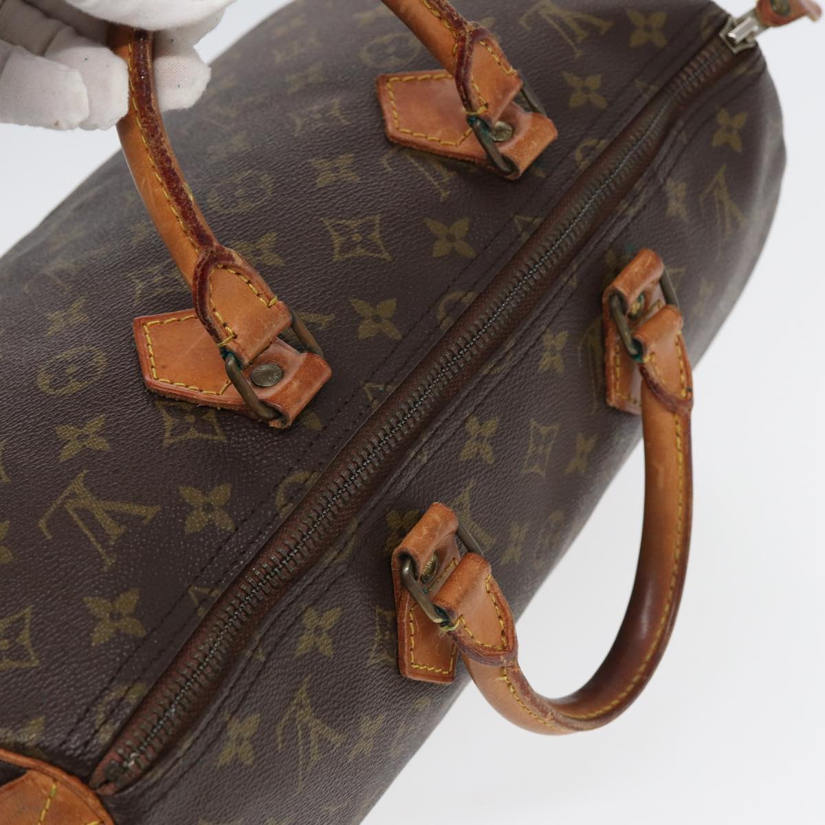 LOUIS VUITTON Monogram Speedy 35 Hand Bag M41524 LV Auth 78734