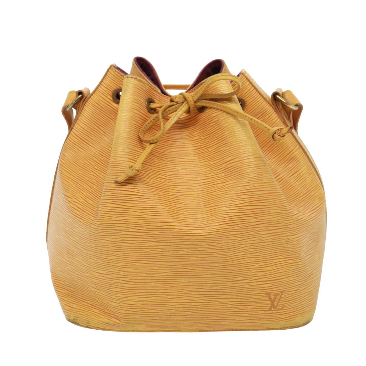 LOUIS VUITTON Epi Petit Noe Shoulder Bag Tassili Yellow M44109 LV Auth 78743