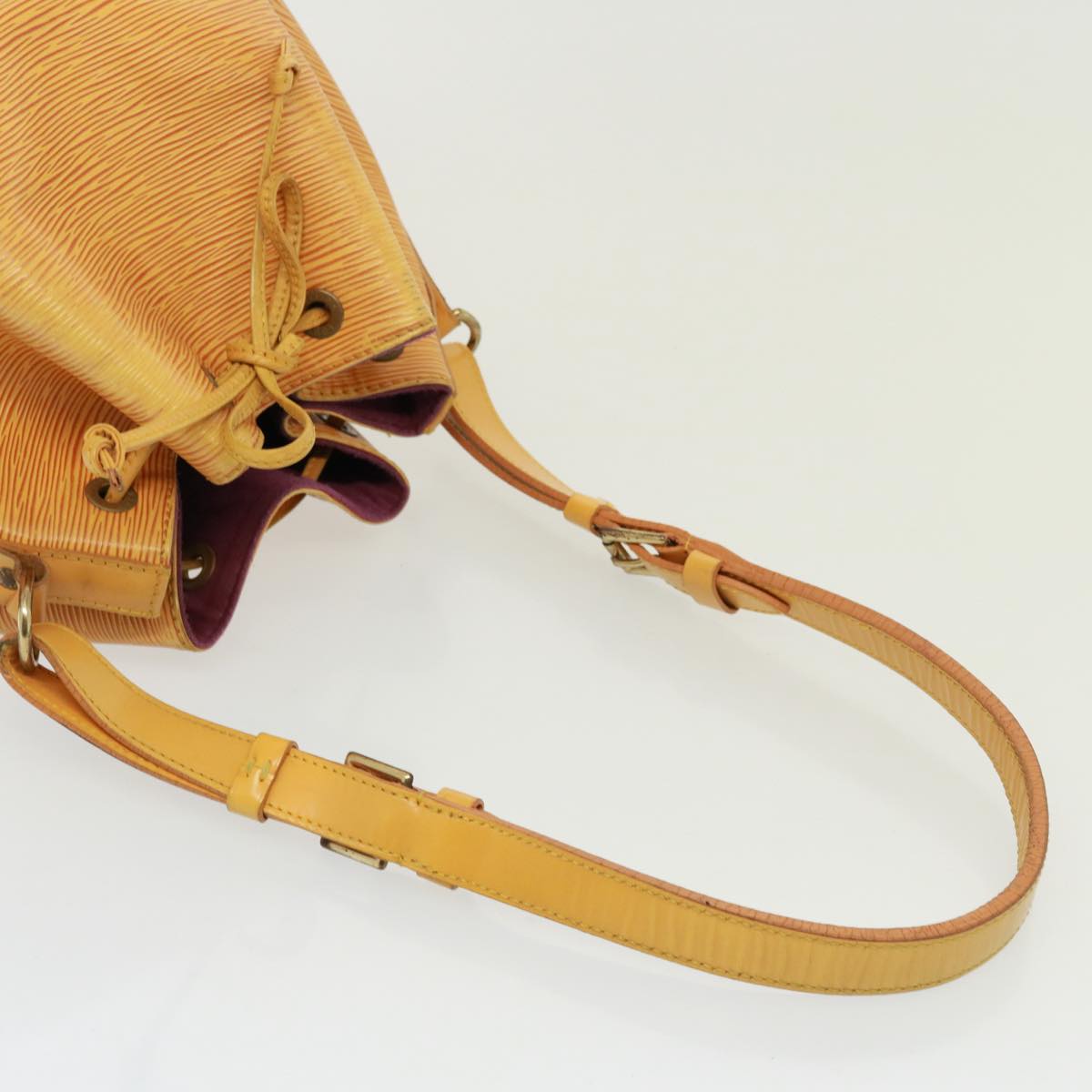 LOUIS VUITTON Epi Petit Noe Shoulder Bag Tassili Yellow M44109 LV Auth 78743