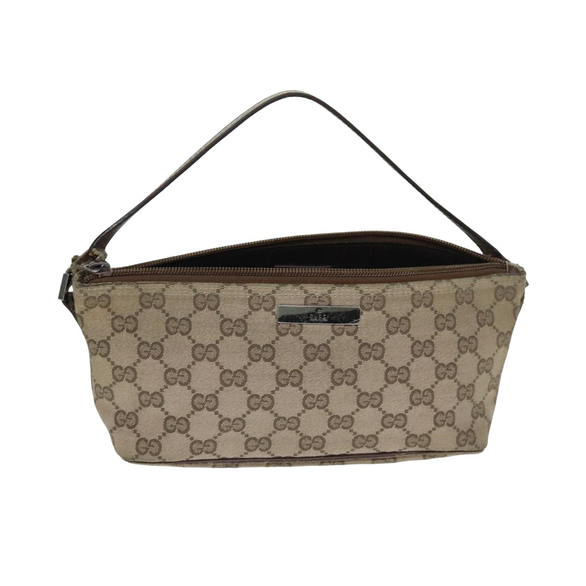 GUCCI GG Canvas Pouch Beige 039 1103 Auth 78760