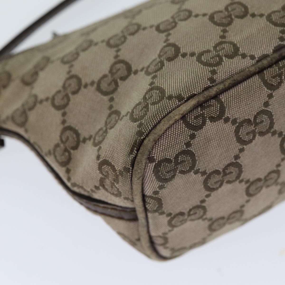 GUCCI GG Canvas Pouch Beige 039 1103 Auth 78760