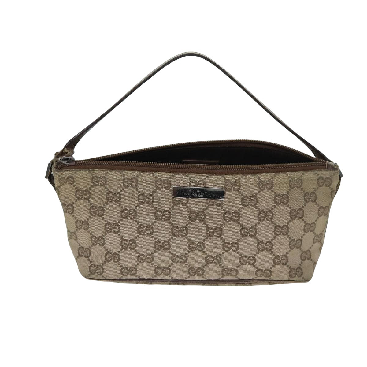 GUCCI GG Canvas Pouch Beige 039 1103 Auth 78760