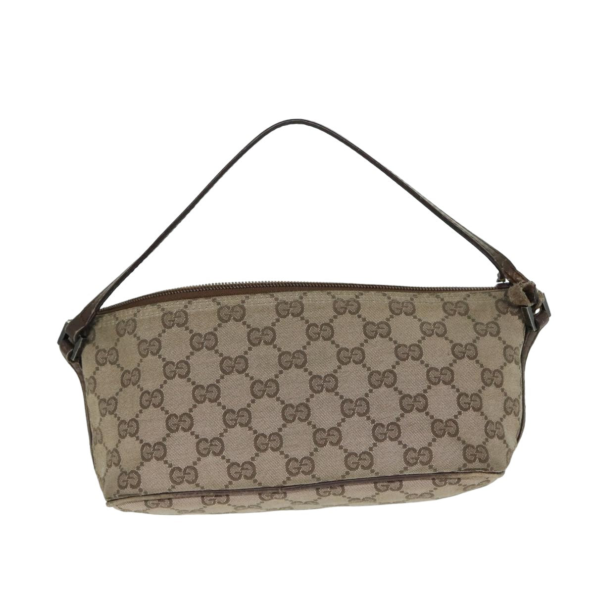 GUCCI GG Canvas Pouch Beige 039 1103 Auth 78760