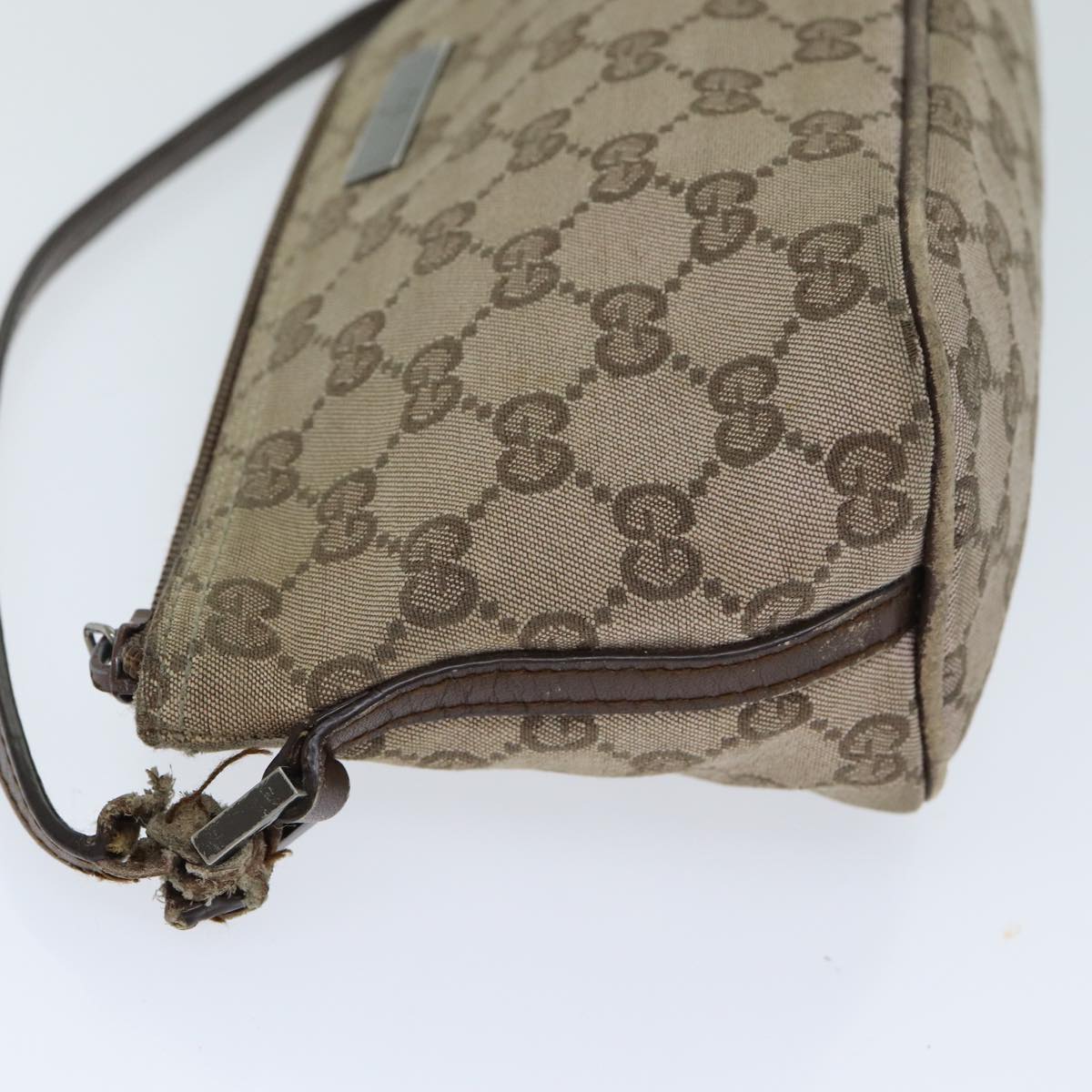 GUCCI GG Canvas Pouch Beige 039 1103 Auth 78760