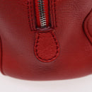 Salvatore Ferragamo Gancini Hand Bag Leather 2way Red Auth 78767-20
