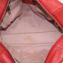 Salvatore Ferragamo Gancini Hand Bag Leather 2way Red Auth 78767-11