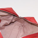 Salvatore Ferragamo Gancini Hand Bag Leather 2way Red Auth 78767-21