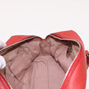 Salvatore Ferragamo Gancini Hand Bag Leather 2way Red Auth 78767-22