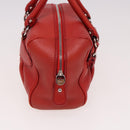 Salvatore Ferragamo Gancini Hand Bag Leather 2way Red Auth 78767-3