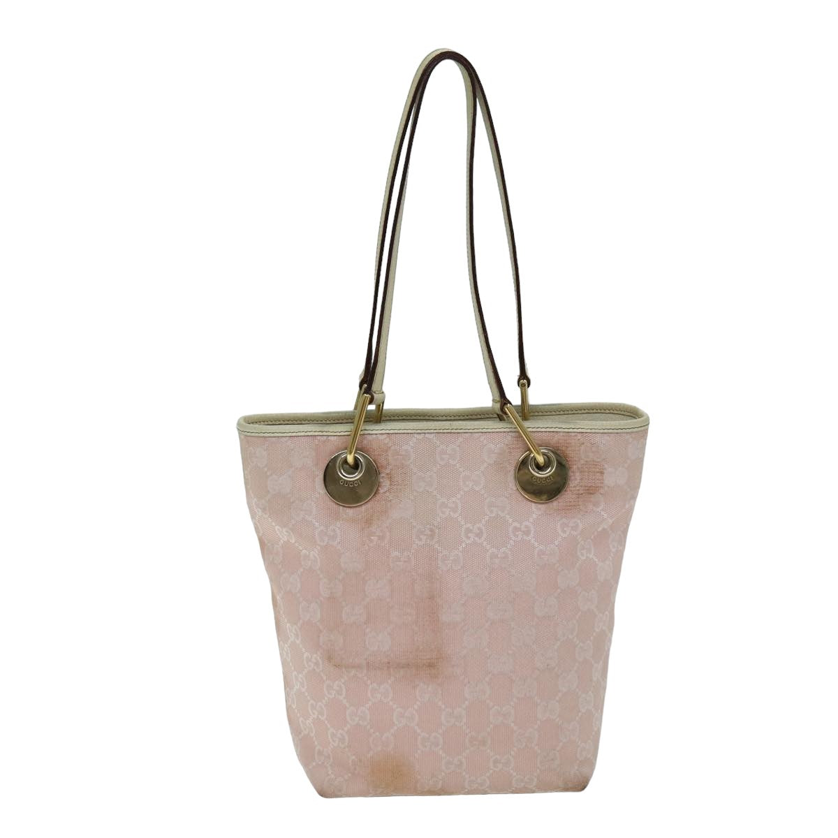 GUCCI GG Canvas Tote Bag Pink 120840 Auth 78782 - 0