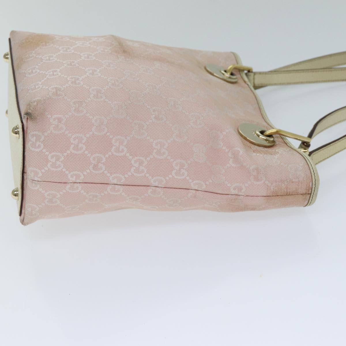 GUCCI GG Canvas Tote Bag Pink 120840 Auth 78782