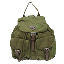 PRADA Shoulder Bag Nylon Khaki Auth 78808-13