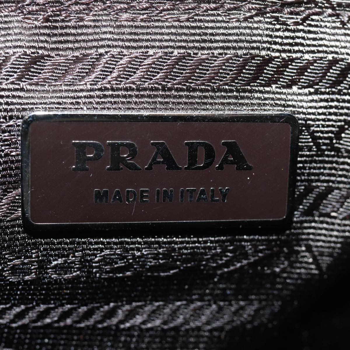 PRADA Shoulder Bag Nylon Brown Auth 78815