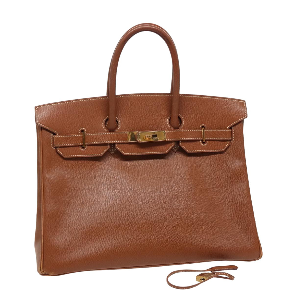 HERMES Birkin 35 Hand Bag Togo leather Brown Auth 78820A