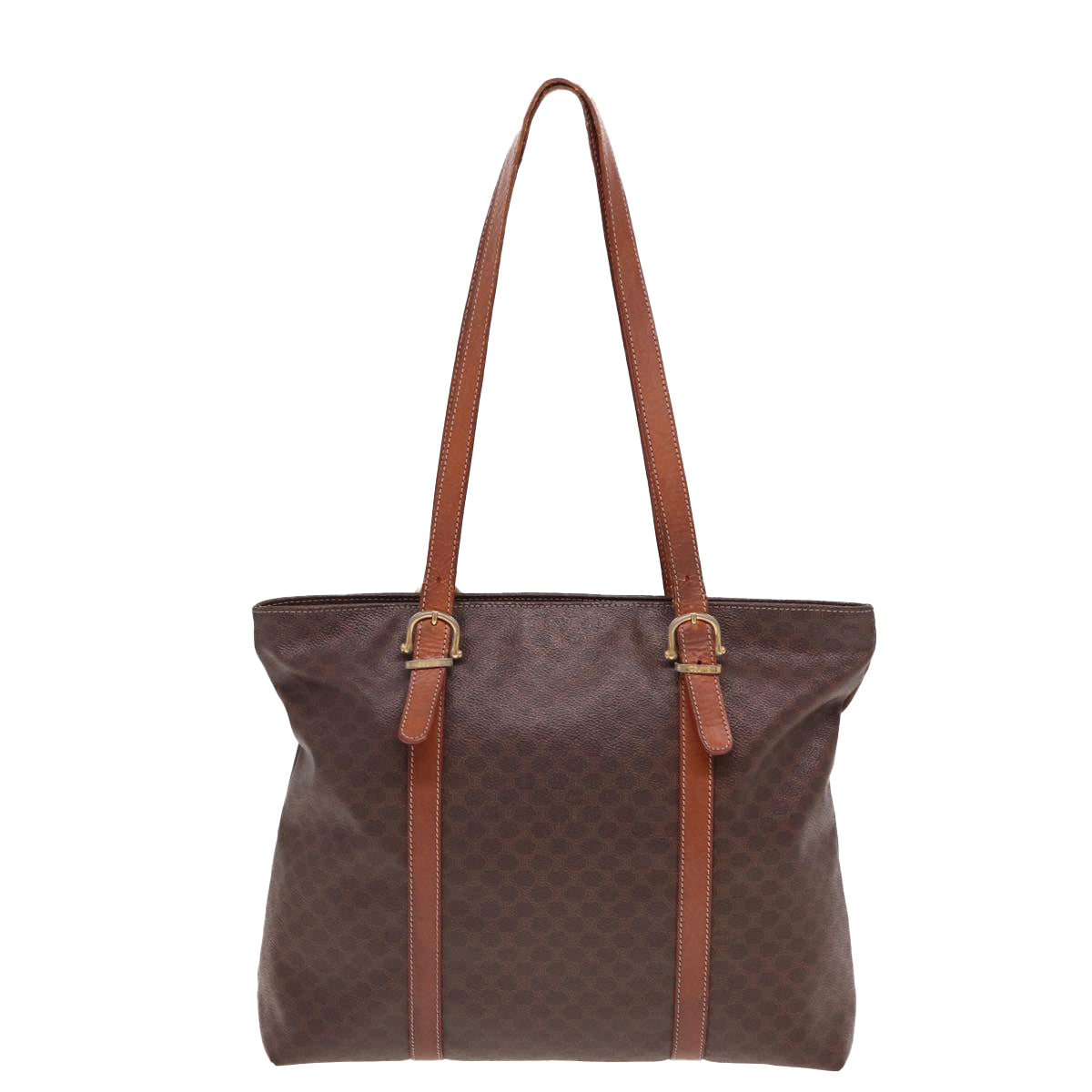 CELINE Macadam Canvas Tote Bag PVC Brown Auth 78833 - 0