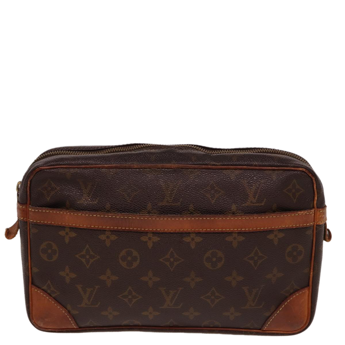 LOUIS VUITTON Monogram Compiegne 28 Clutch Bag M51845 LV Auth 78839