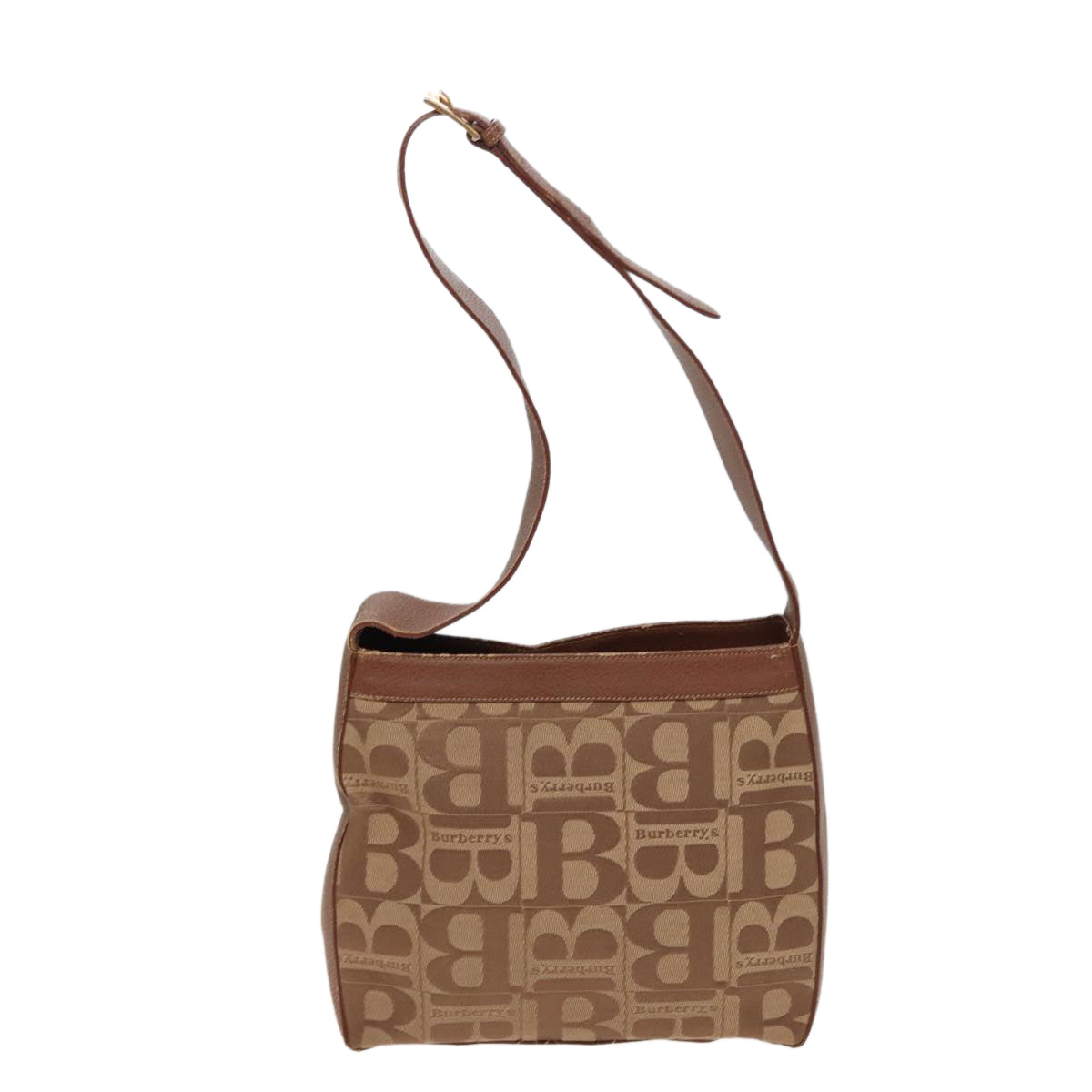 Burberrys Shoulder Bag Canvas Brown Auth 78848 - 0