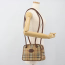 Burberrys Nova Check Shoulder Bag PVC Leather Beige Auth 78850-23