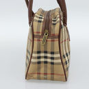 Burberrys Nova Check Shoulder Bag PVC Leather Beige Auth 78850-3