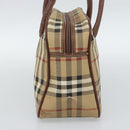 Burberrys Nova Check Shoulder Bag PVC Leather Beige Auth 78850-4