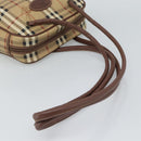 Burberrys Nova Check Shoulder Bag PVC Leather Beige Auth 78850-7