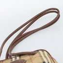 Burberrys Nova Check Shoulder Bag PVC Leather Beige Auth 78850-8