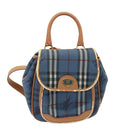 Burberrys Nova Check Shoulder Bag PVC Leather Blue Auth 78851-1