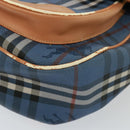 Burberrys Nova Check Shoulder Bag PVC Leather Blue Auth 78851-14