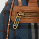 Burberrys Nova Check Shoulder Bag PVC Leather Blue Auth 78851-18