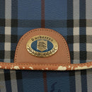 Burberrys Nova Check Shoulder Bag PVC Leather Blue Auth 78851-19