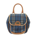 Burberrys Nova Check Shoulder Bag PVC Leather Blue Auth 78851-13