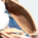 Burberrys Nova Check Shoulder Bag PVC Leather Blue Auth 78851-24