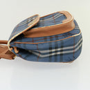 Burberrys Nova Check Shoulder Bag PVC Leather Blue Auth 78851-4
