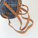 Burberrys Nova Check Shoulder Bag PVC Leather Blue Auth 78851-8
